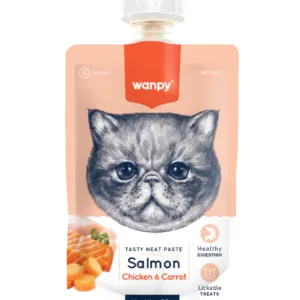 Wanpy Meat Paste for Cat Salmon, Chicken & Carrot