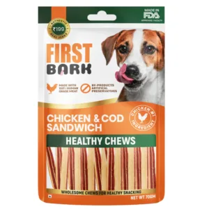 First Bark Jerky Chicken & Cod Sandwich (350g)