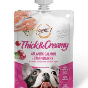 Gnawlers Thick & Creamy (100g) Atlantic Salmon & Cranberry
