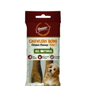 Gnawlers Chicken Bone - Rawhide Alternative 2pc (90g)
